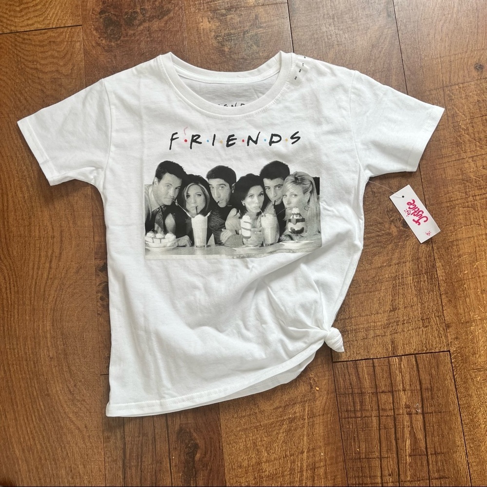 justice girls friends tv show T-shirt Sz small 7/8 SS short sleeve NEW NWT